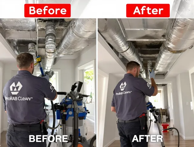 Pembroke Air Duct Cleaning expert performing thorough residential duct cleaning in a Pembroke home